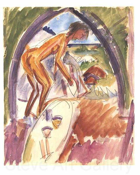 Ernst Ludwig Kirchner Female nudes Spain oil painting art
